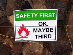 Safety third sign