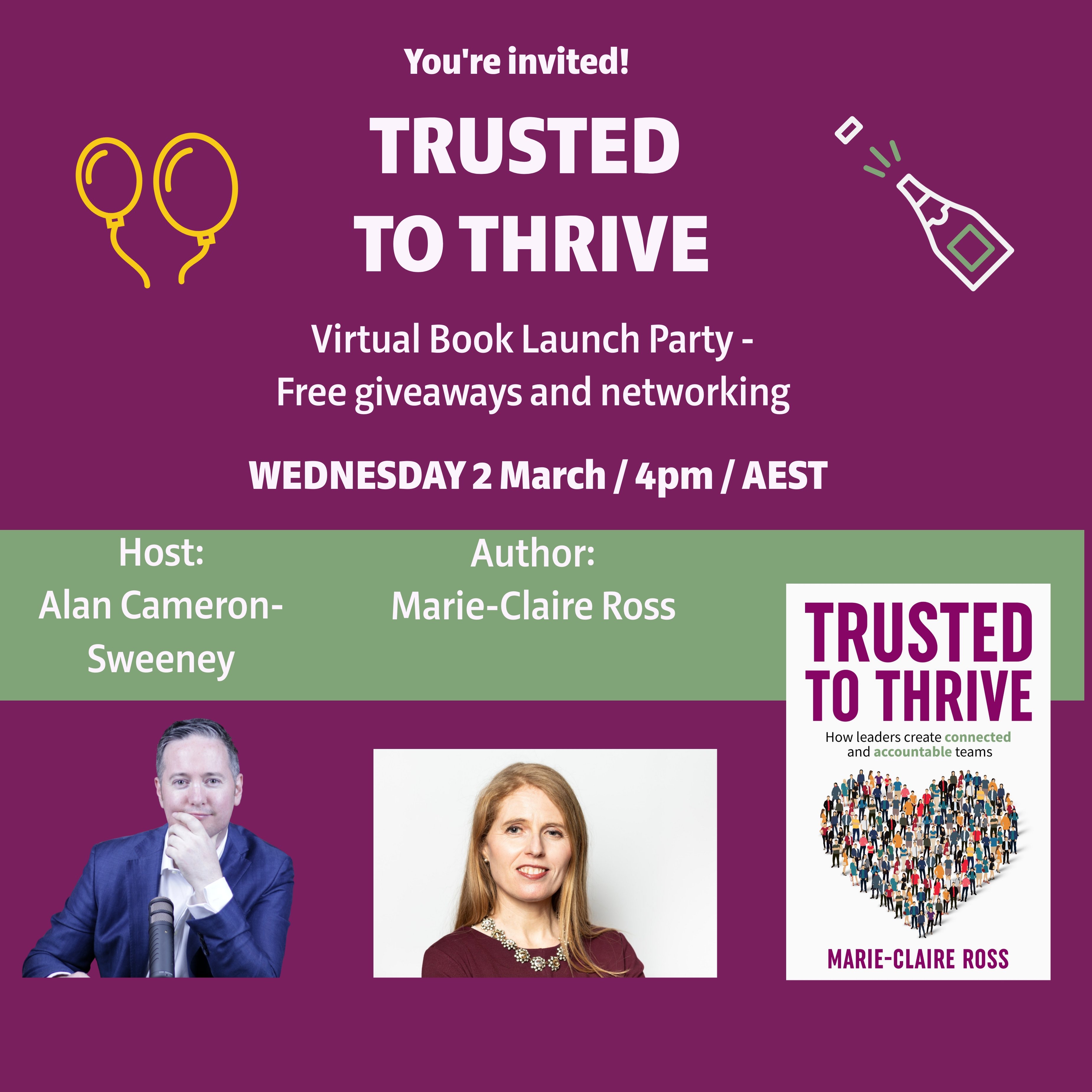 TRUSTED TO THRIVE BOOK LAUNCH